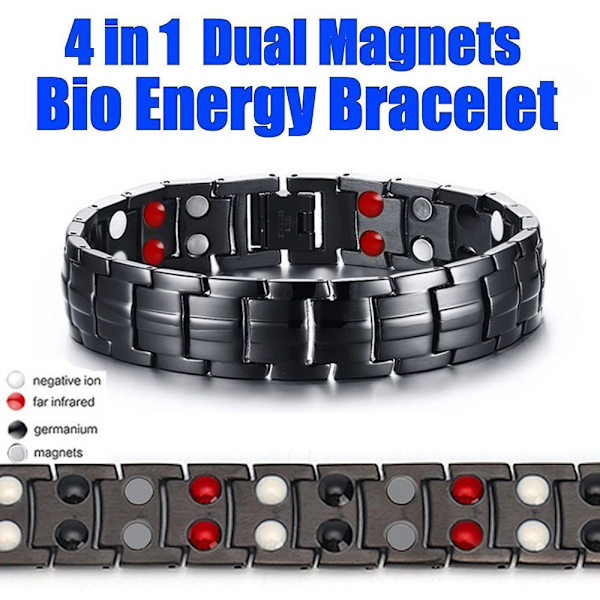 Magnetic Armband Therapy Smycken SILVER Silver