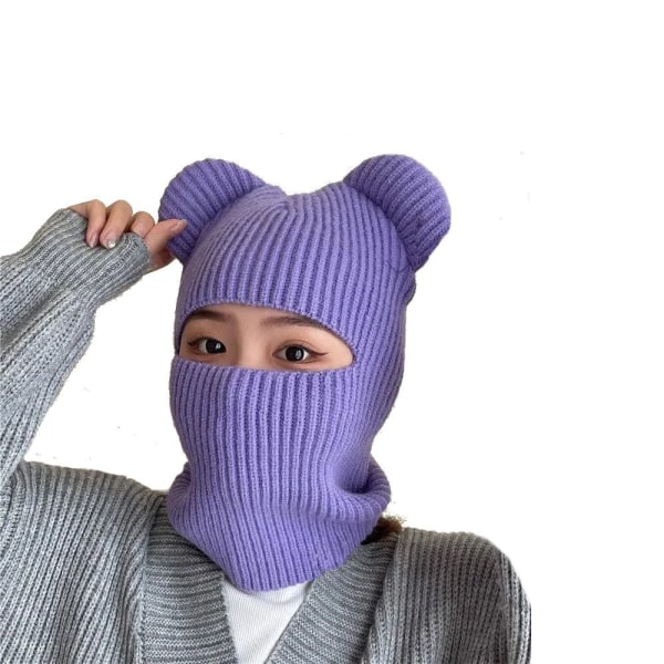 Halsduk Set Hooded Women's Balaclava LILA purple