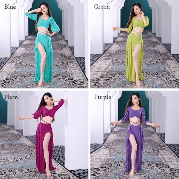 2st/ Set Magdanskostymer Dansarkjol LILA L Purple L