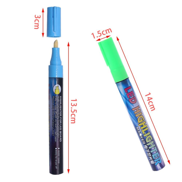 5 kpl Queen Bee Marker Pen LED Highlighter KELTAINEN KELTAINEN Yellow