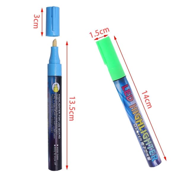 5 ST Queen Bee Marker Pen LED Highlighter VIT VIT White