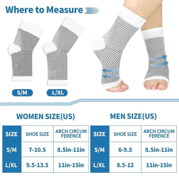 Neuropati Sokker Soothe Relief Compression Socks SORT L/XL Black L/XL