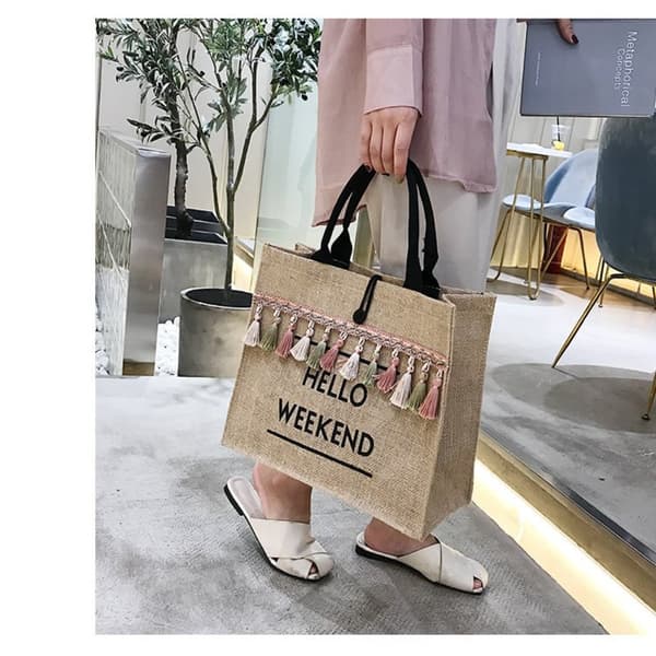 Dam Strandväskor Lady Tassel Axelväska VIT White
