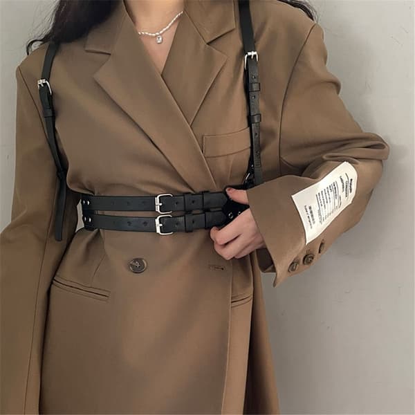 Dame midjebelter Body Chain Belte BRUN Brown