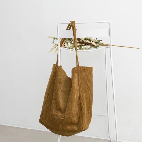Shopper Bag Canvas Bag VAALEANHARMAA Light Grey