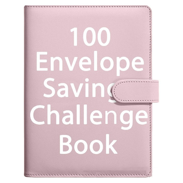100 kirjekuoren haaste Binder Kirjekuoret Säästöhaasteet pink