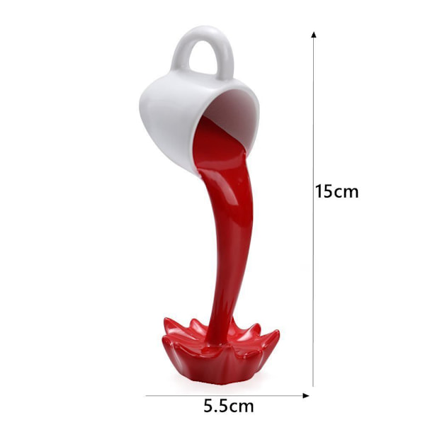 Flydende kaffekopskulptur Skulptur med flydende kaffekrus 3 3 3