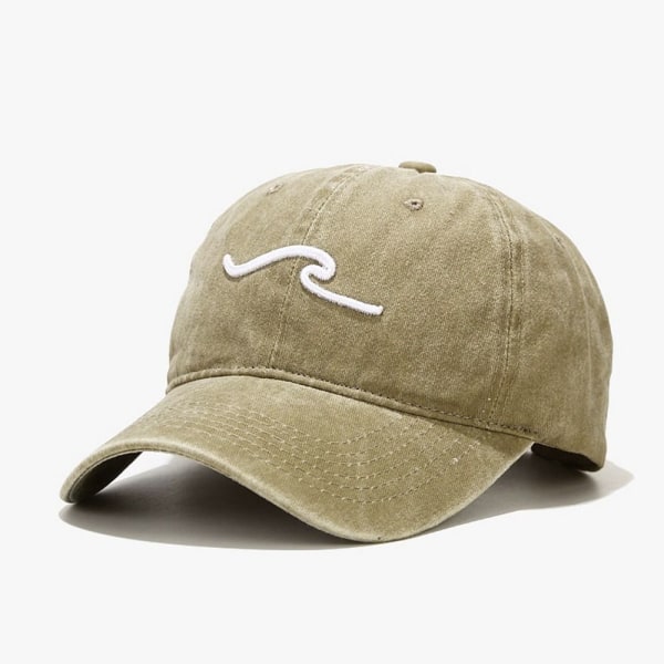 Wave Embroidery Baseball-lippikset Distressed Haalistunut cap GRAY grey