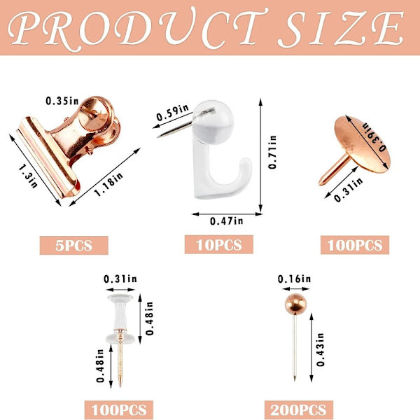 Push Pins Set Clear Push Pins Pins med kroker