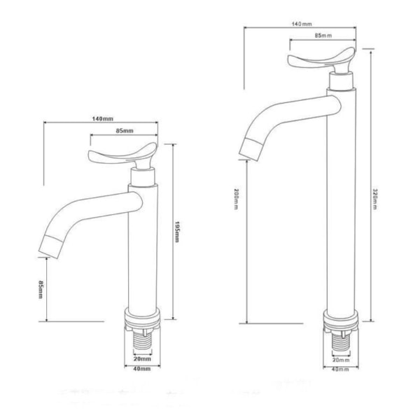 Badrumskranar Handfat Vattenkran C C C
