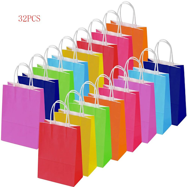 32 stk gaveposer med håndtak Party Favor Poser Små gaveposer 32Pcs