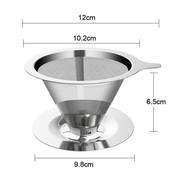 Kaffefilter Kaffe Drip Mesh 600 MESHS-MED BAS S-MED BAS 600 MeshS-With Base