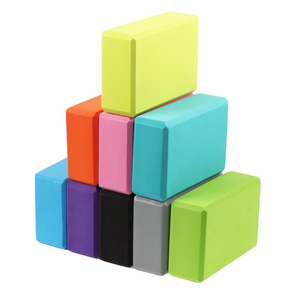 Yoga Block Brick Övning Pilates LAKE BLUE lake blue