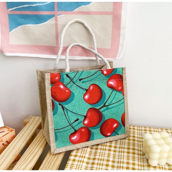 Canvas Kangaskassi Käsilaukku CHERRY CHERRY Cherry