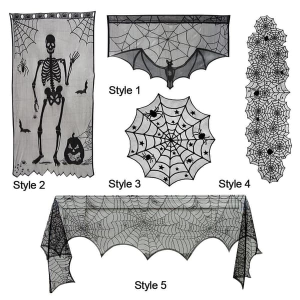 Spindelvævsdug Bat Table Runner STYLE 4 STYLE 4 Style 4