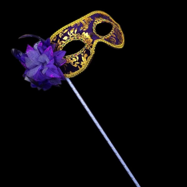 Festmasker Venetian Masquerade LILLA Purple