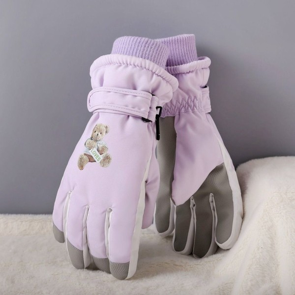 Lämpimät naisten hiihtohanskat Full Finger Gloves PINK pink