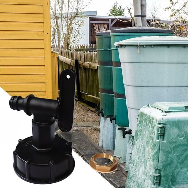 IBC Plastkran och Mutter för Vattenkran