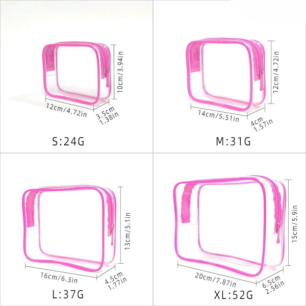 Make Up Pouch vaskeposer 12X3,5X10CM 12x3.5x10cm