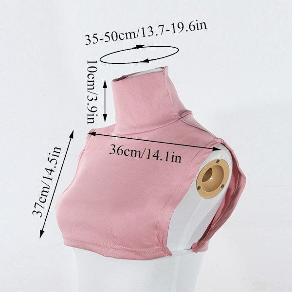 Turtleneck Fake Collar Mock Neck Cover SORT SORT black