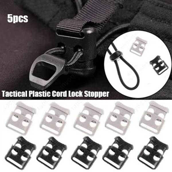 5 kpl Tactical johtolukon kytkintulppa MUSTA Black
