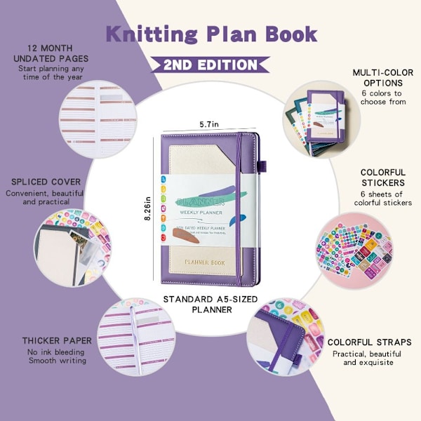Agenda Planner Självbindande anteckningsbok ROSA pink