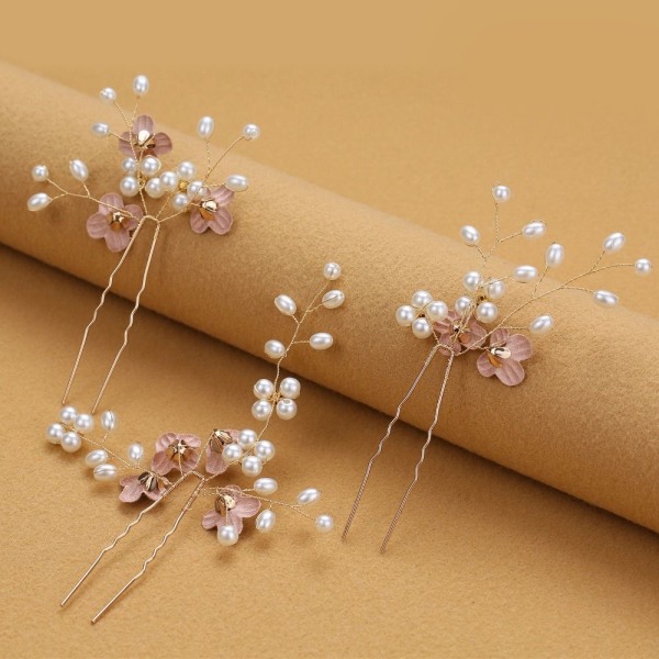 3kpl/ set Flower Hair Pins Hiusklipsit SININEN blue