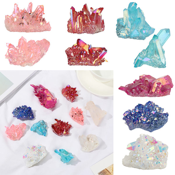 50-70 g kvartskrystalklynge Naturmineralprøve PINK pink