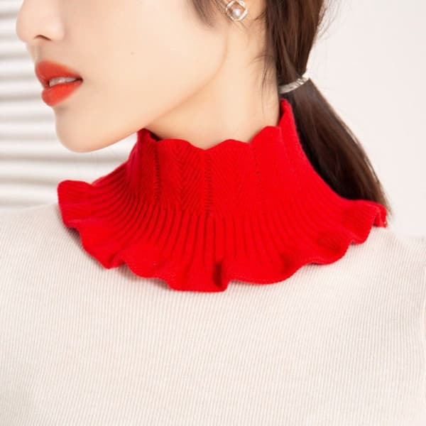Vinter Neck Wrap Fake Collar Pullover GRÅ grey