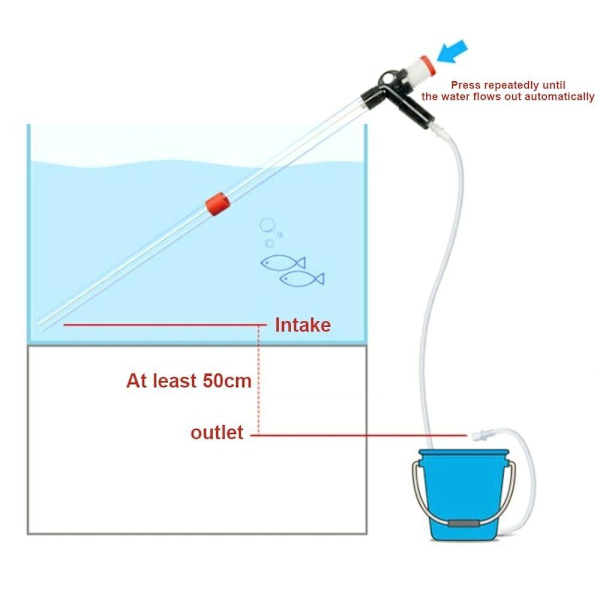 Fish Tank Cleaner Aquarium Vandskifter Drainer Grus