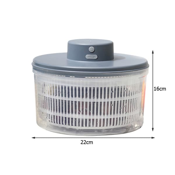 Elektrisk Salat Dehydrator Vegetabilsk Dehydrator GRÅ Grey
