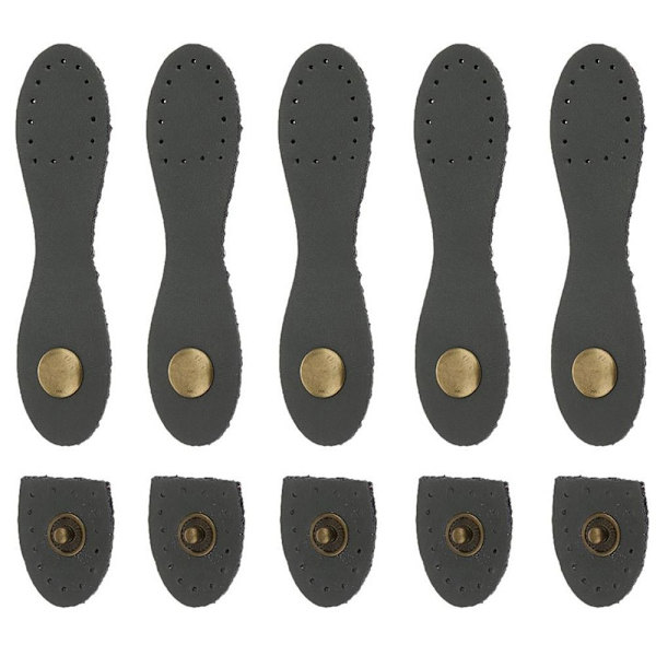 Lædertaske Spænde Pung Hasp LYS GRÅ 5 STK 5 STK light grey 5PCS-5PCS
