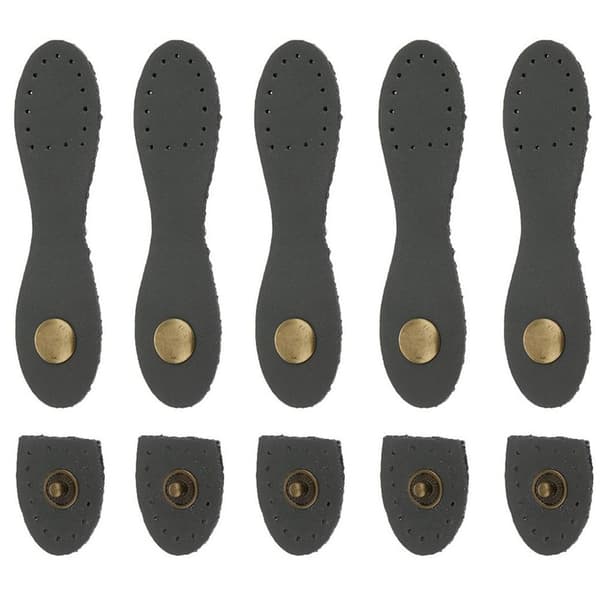 Läderväska Spänne Plånbok Hasp LJUSGRÅ 5ST 5ST light grey 5PCS-5PCS