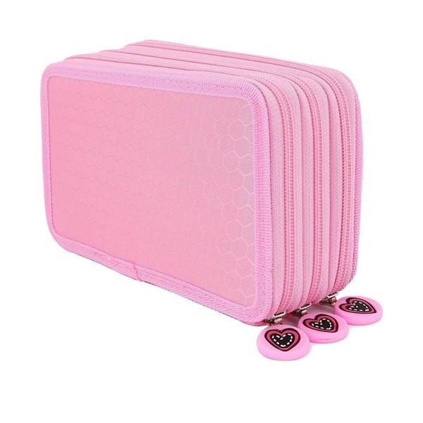 3 Layer Pen Bag Tegne Pen Taske PINK Pink