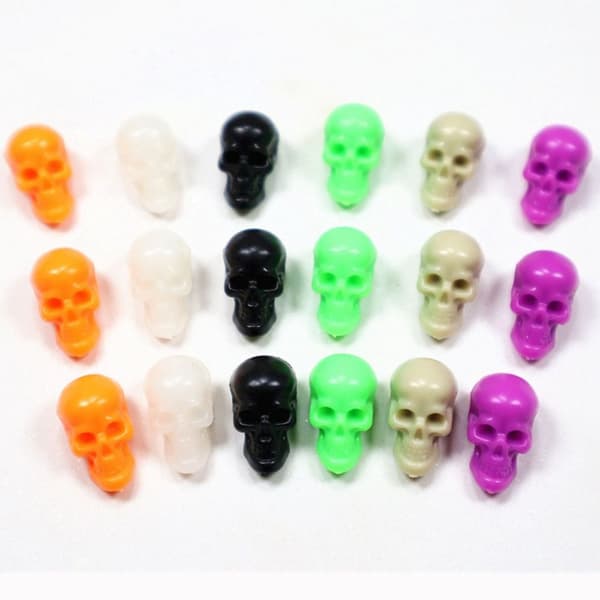 50 STK Halloween Mini Skull Skjeletthoder HVIT 2CM 2CM white 2cm-2cm