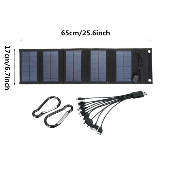 70W USB sammenleggbar solcellepanel