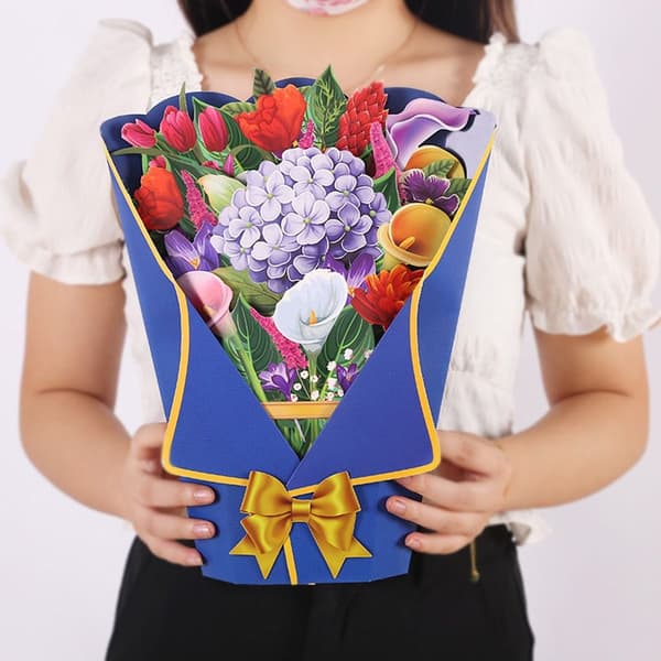 3D Pop-up bukett pappersblommor 2 2 2