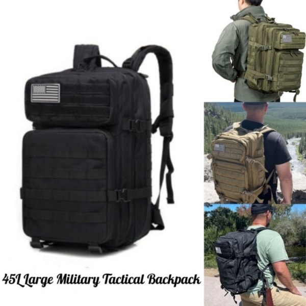 Military Tactical Backpack Army Molle Bag JUNGLE CAMOUFLAGE