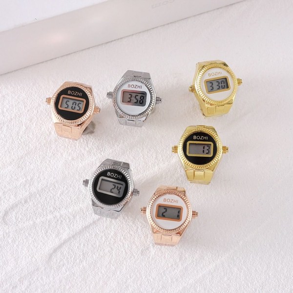 Digital Watch Ring Watch GULD&SVART Gold&black