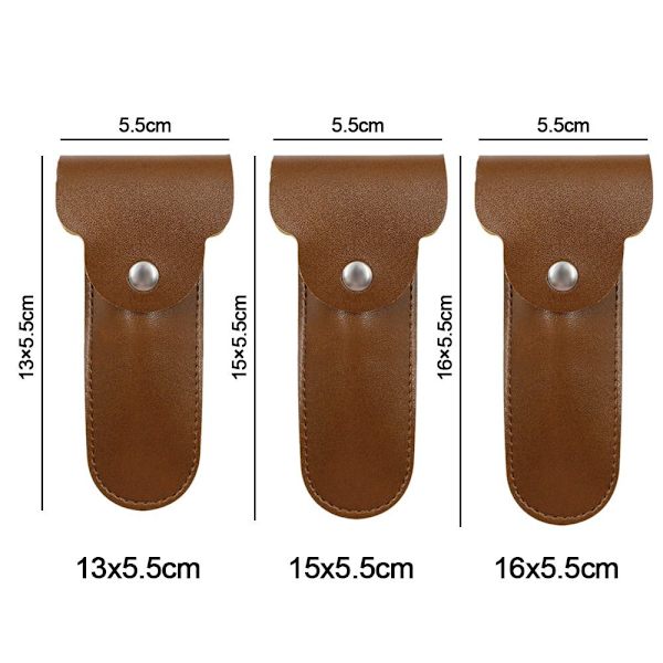Rakhyvel i läder CASE 16x5.5cm