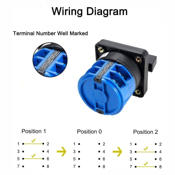 Omkopplare Rotary Cam Selector Universal Spärrning