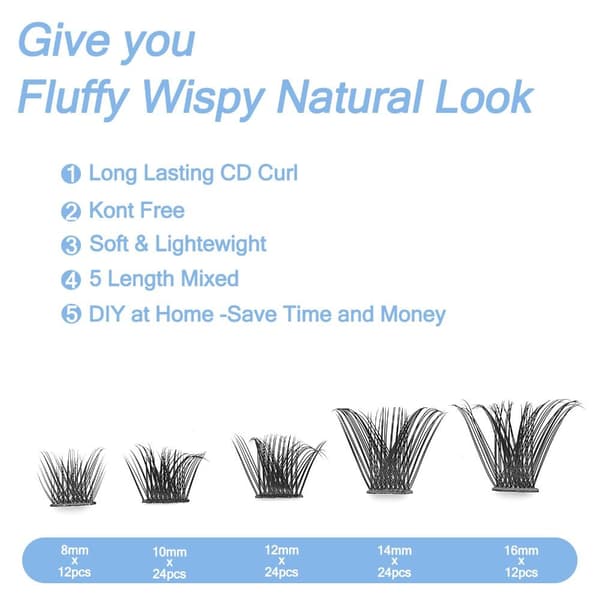 Cluster Vipper Individuelle Vippefjer False Eye Lashes