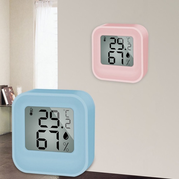 Digitalt termometer Hygrometer Temperaturmåler ROSA Pink