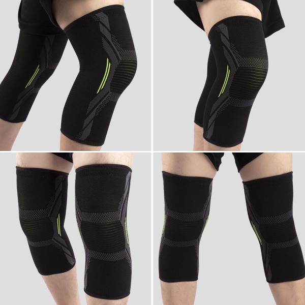 Sportsknæbeskyttere Kompressionsknæbøjle SORT&GRØN XLKNEE PAD Black&Green XLKnee Pad-Knee Pad