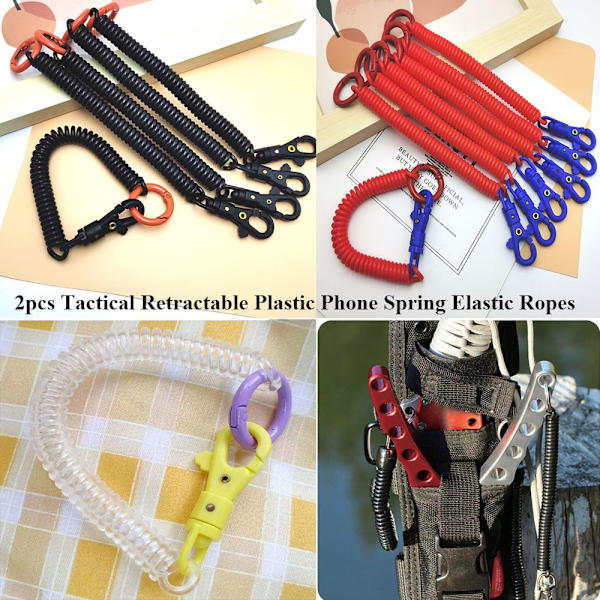 2 st plasttelefon fjäder elastiskt rep 1 1 1