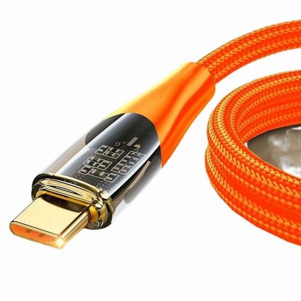 Type C Ladekabel Mobiltelefon Ladekabel ORANGE 2 Orange 2 meters-2 meters