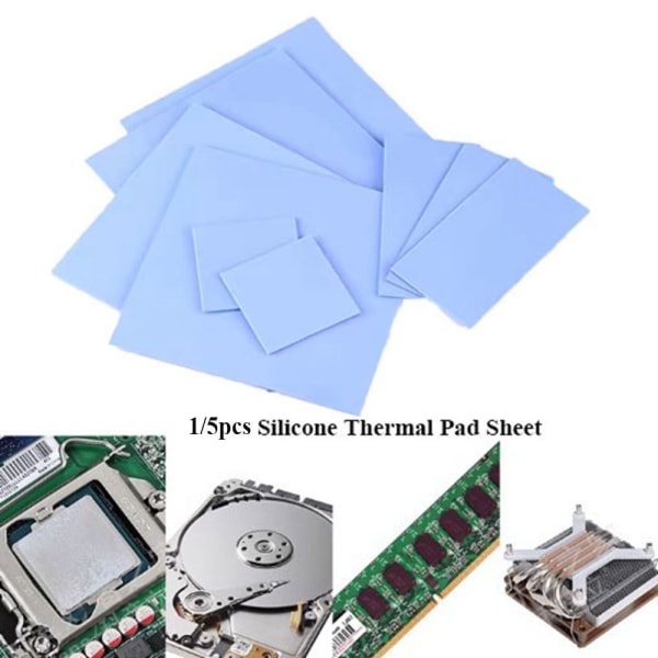 1/5 stk Silikon Thermal Pad Thermal Pad Sheet 40X80MM 1MM 40x80mm 1mm