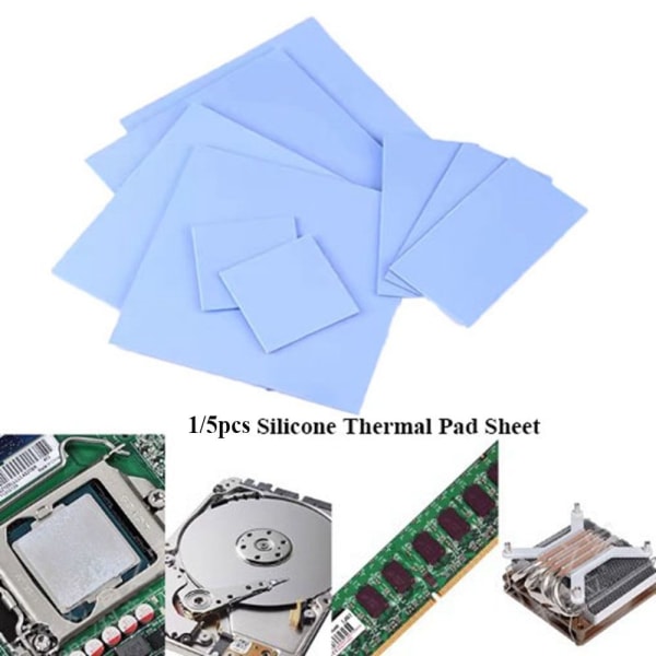 1/5 stk Silikone Thermal Pad Thermal Pad Sheet 40X80MM 1MM 40x80mm 1mm
