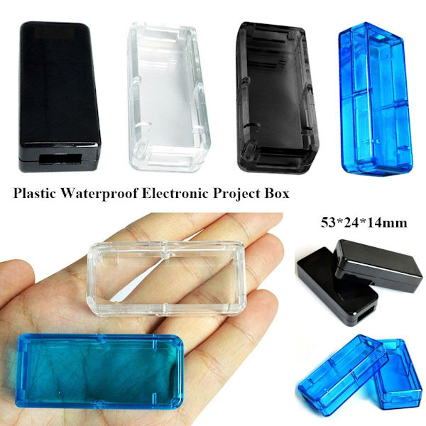 Elektroninen projektilaatikko vedenpitävä cover Projekti LÄPINÄKYVÄ&SININEN Transparent&Blue