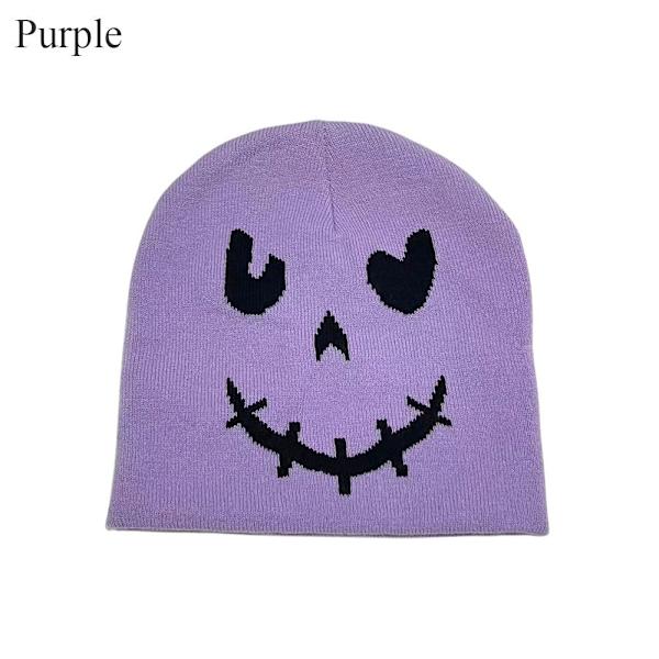 Mössa Stickad mössa LILA purple